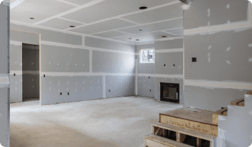 a partially finished basement