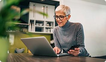 a man using a laptop