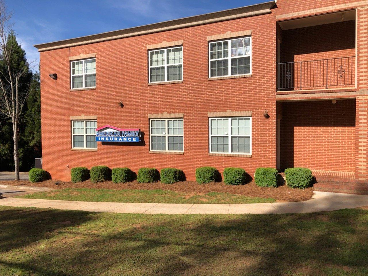 a building with a sign on the front