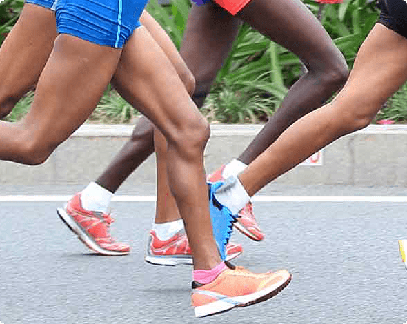 People running in a marathon