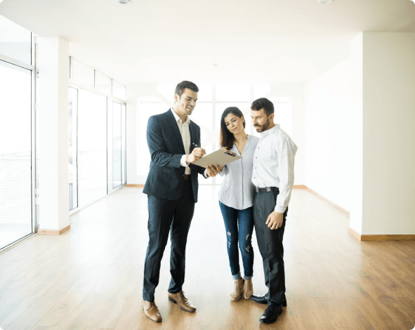 a couple looking at paperwork